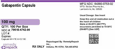 Mm1 (Gabapentin 100mg 70518 4742 00)
